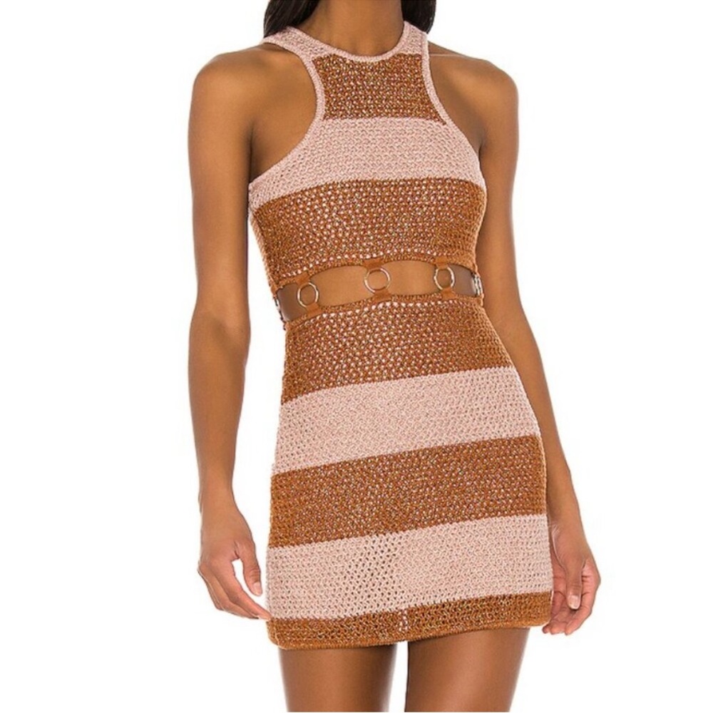 Alice McCall Brown and Pink Mini Dress